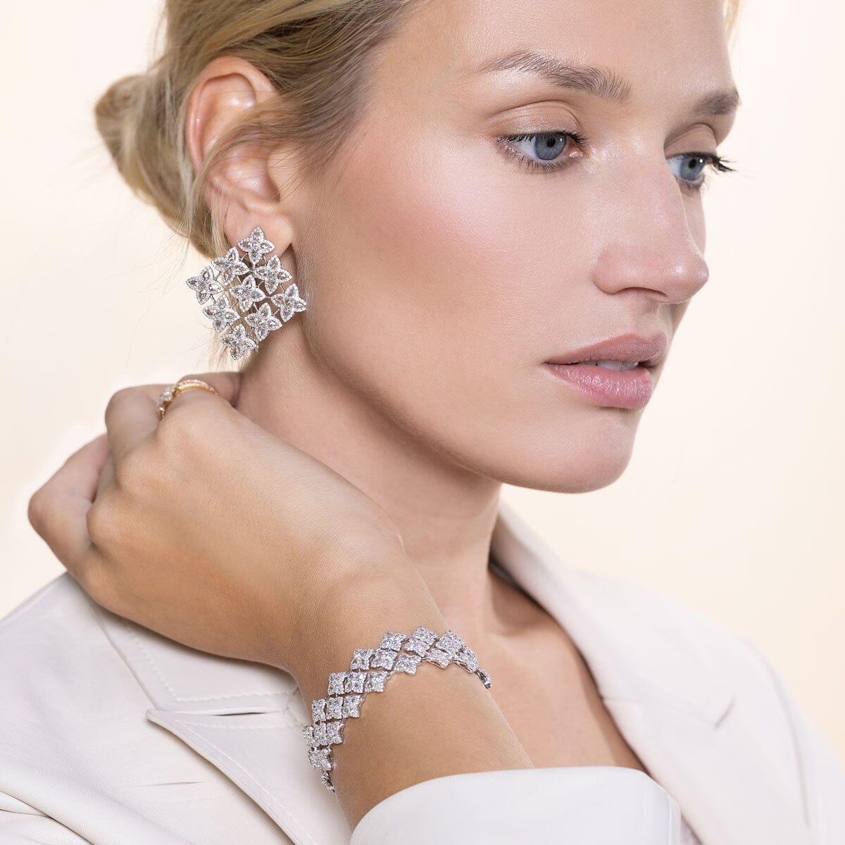 Luxury Color Blossom Diamond Earrings