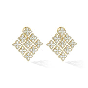 64Facets Blossom Diamond Earrings set in 18k gold