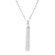64Facets rose-cut diamond tassel pendant and diamond chain