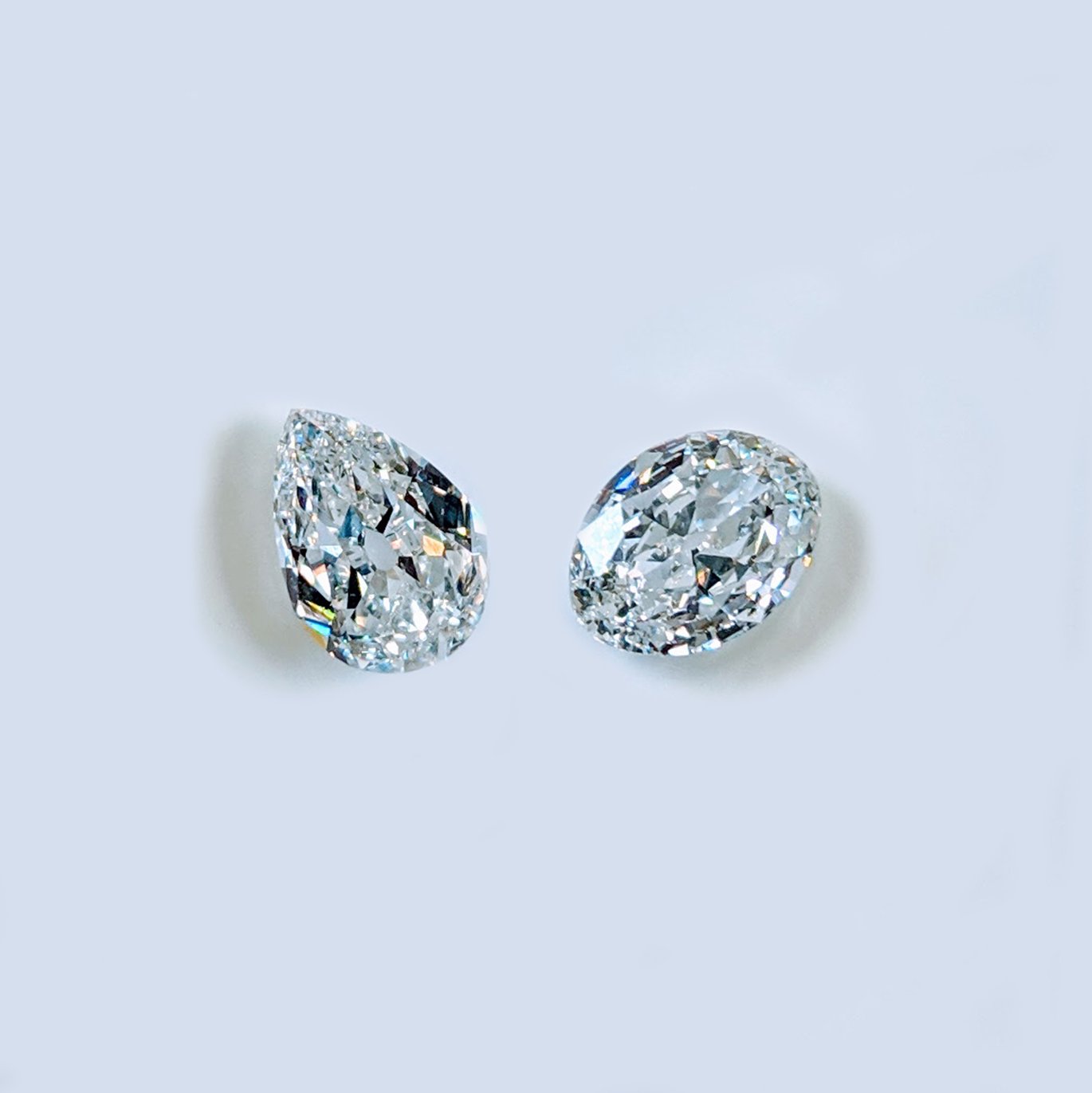 Image of 64Facets loose oval and pear diamonds