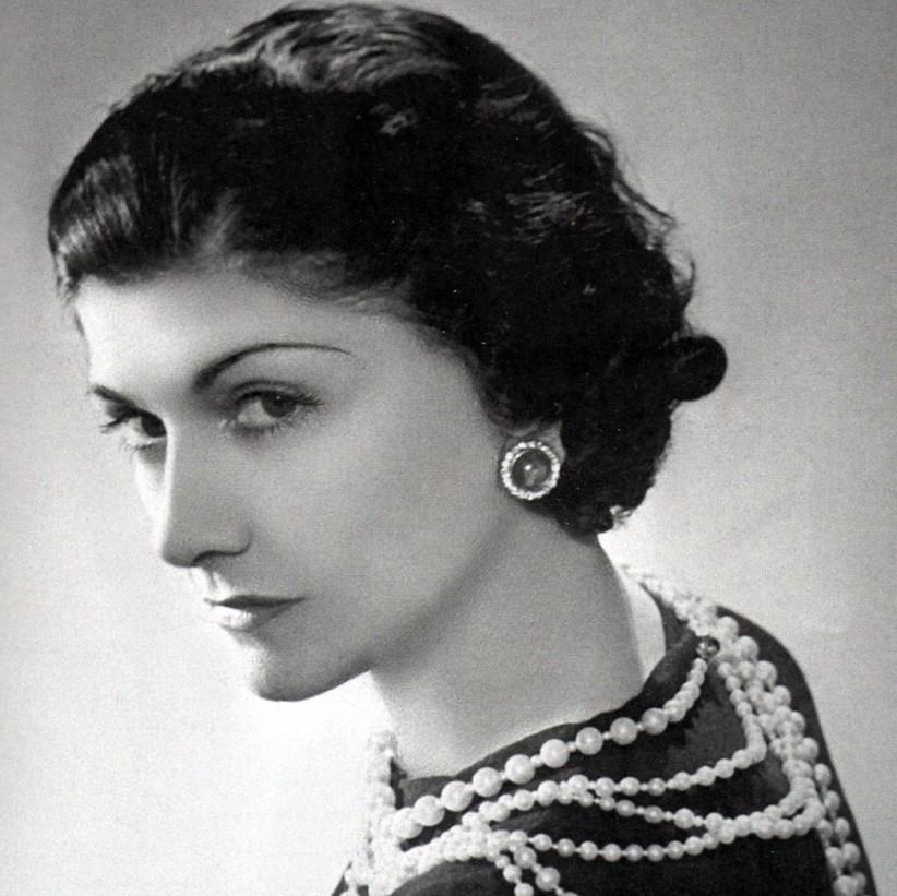Black and White photo of Coco Chanel
