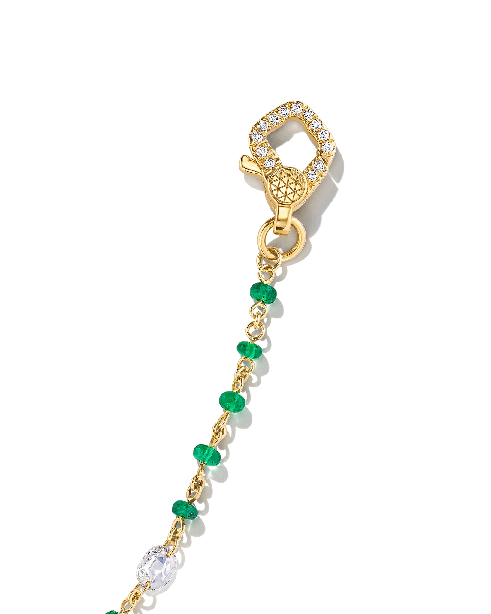 Image of Diamond & Emerald Chain Bracelet