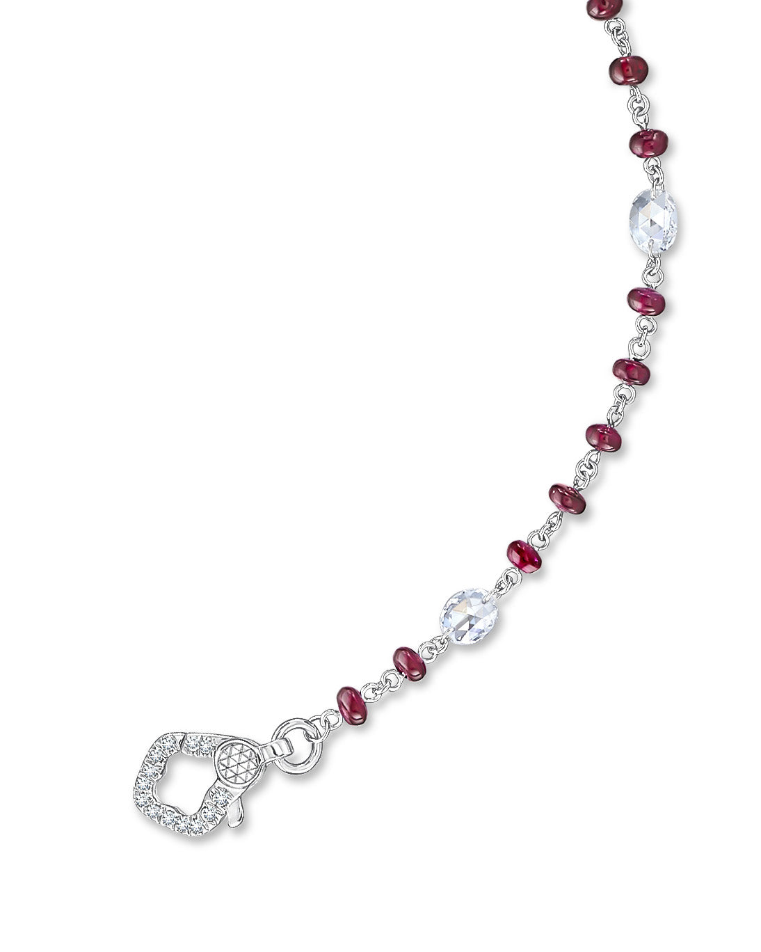 Image of Diamond & Gemstone Chain Bracelet