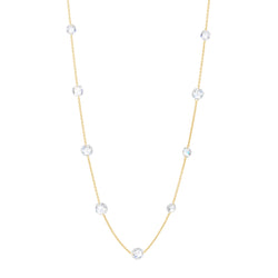Image of Gold and Diamond Station Necklace