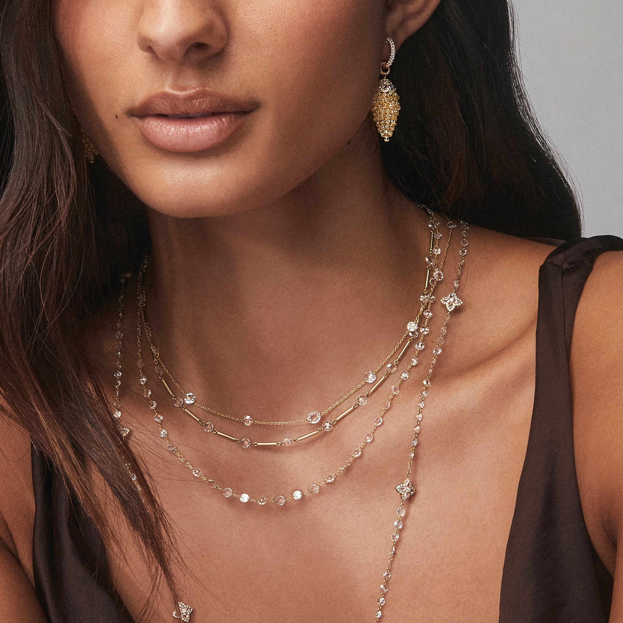 Image of Gold & Diamond Link Chain