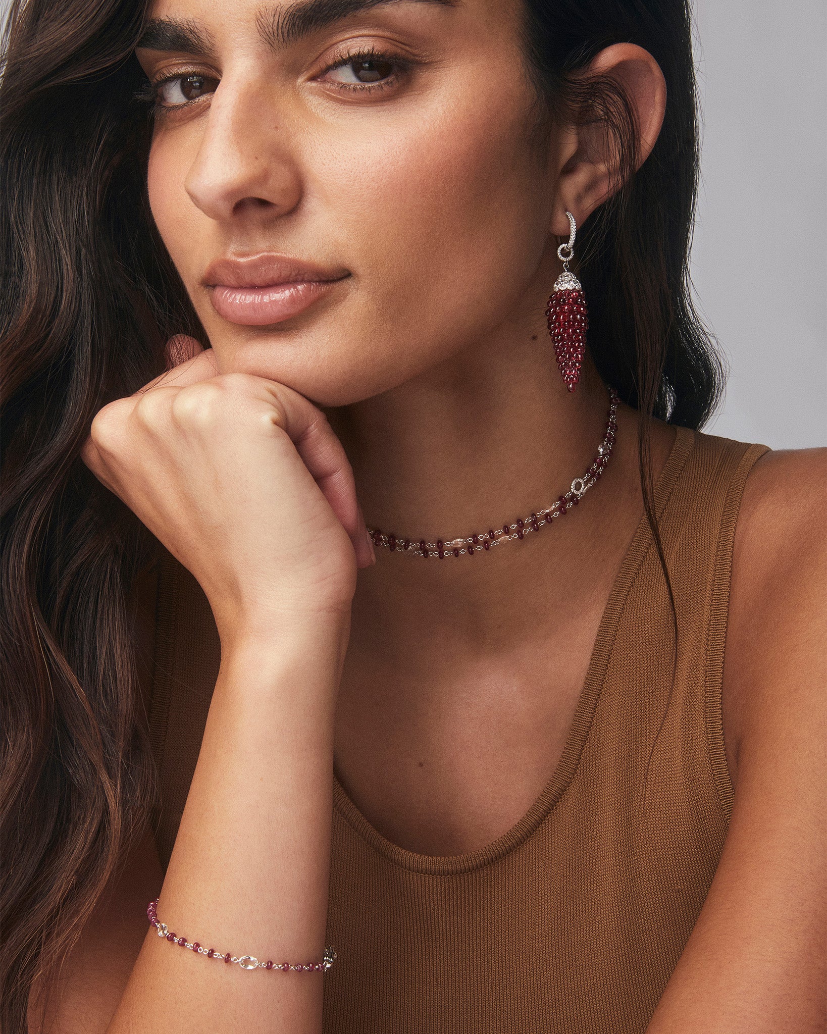 Diamond & Gemstone Chain Bracelet