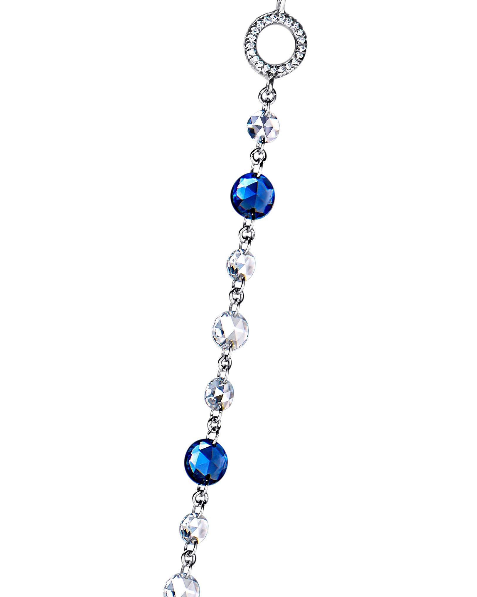 Image of Diamond & Sapphire Chain Necklace