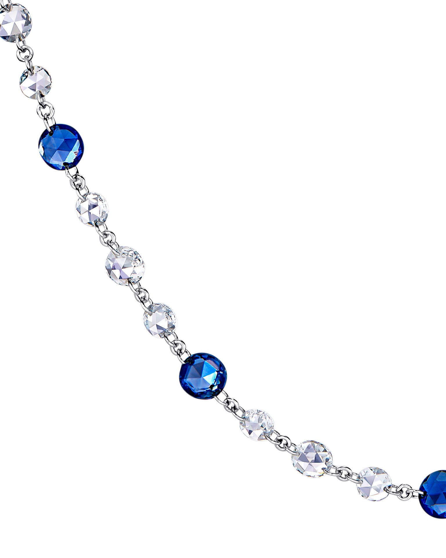 Diamond & Sapphire Chain Necklace