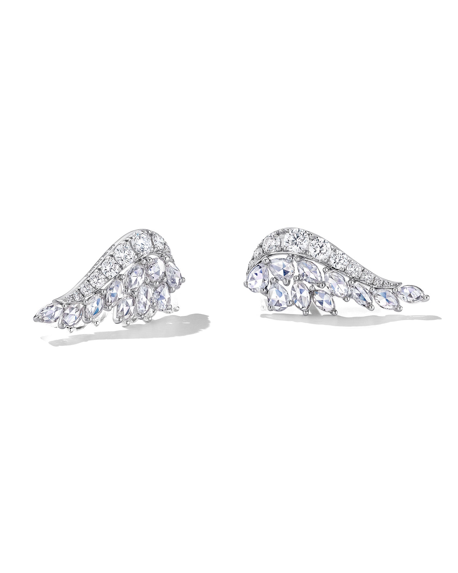 Angel Wing Diamond Climber Earrings