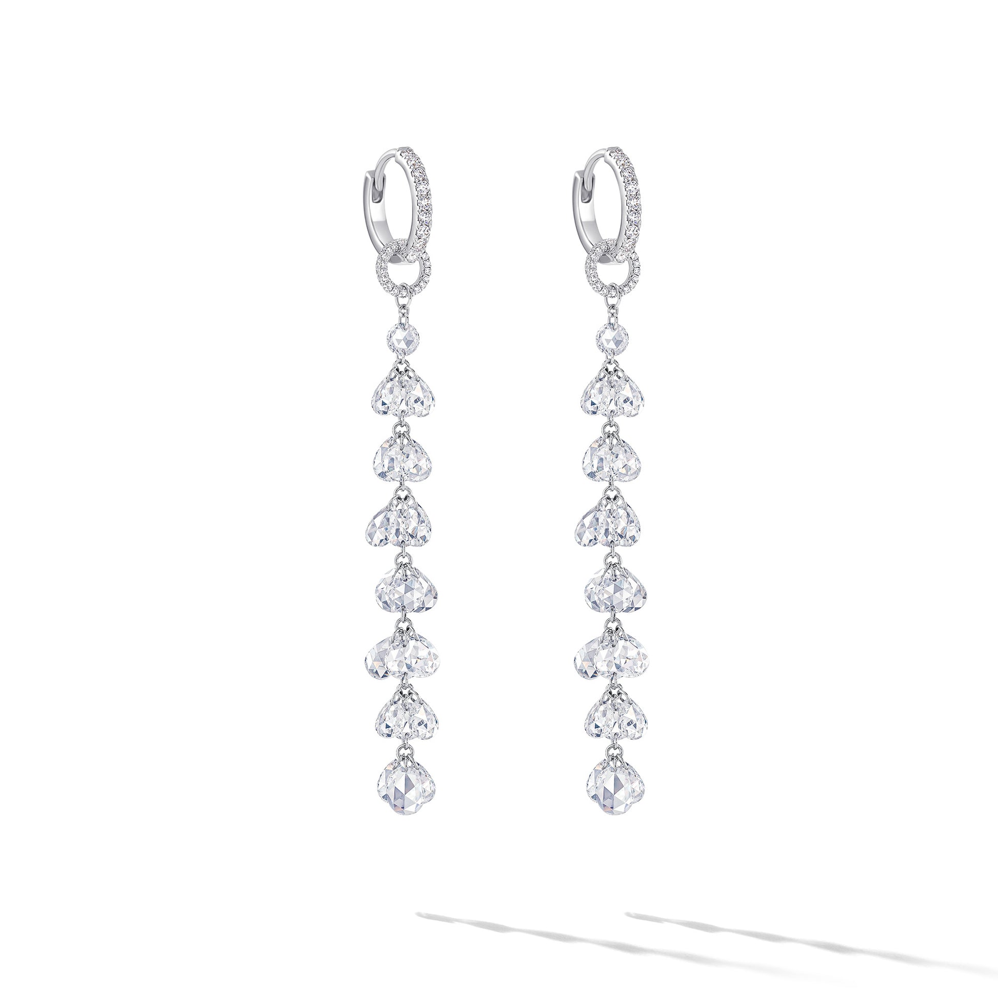 Cluster Drop Tassel Earrings