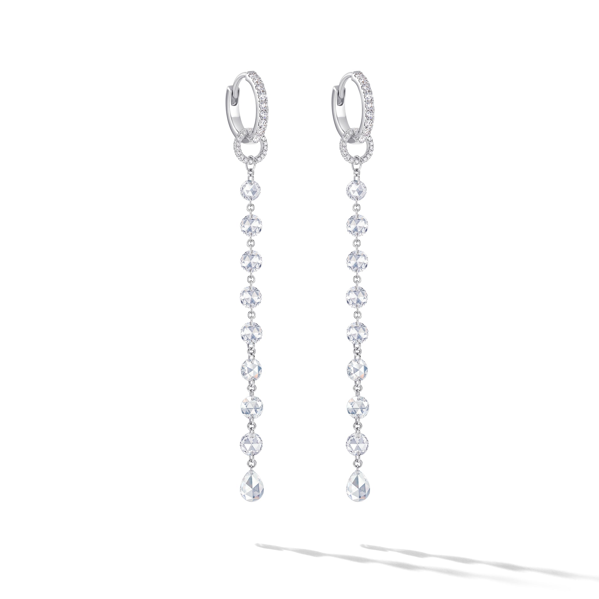 Single Drop Diamond Tassel Earrings
