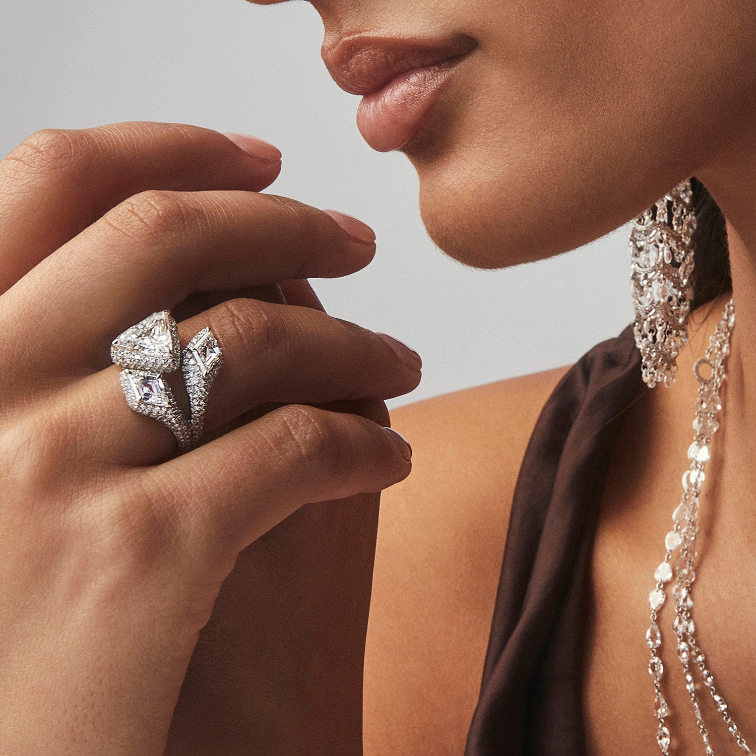 Kite & Shield Diamond Statement Ring