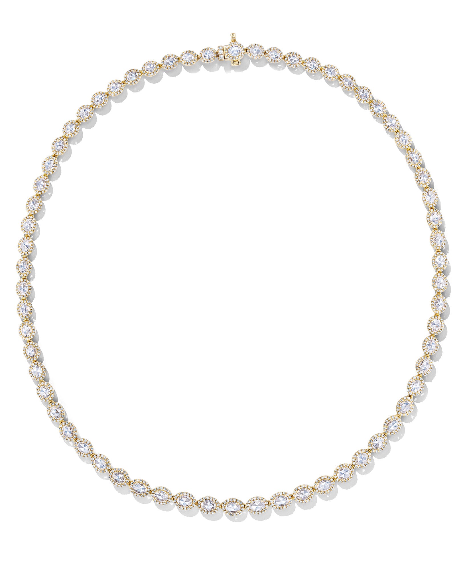 Scallop Diamond Tennis Necklace
