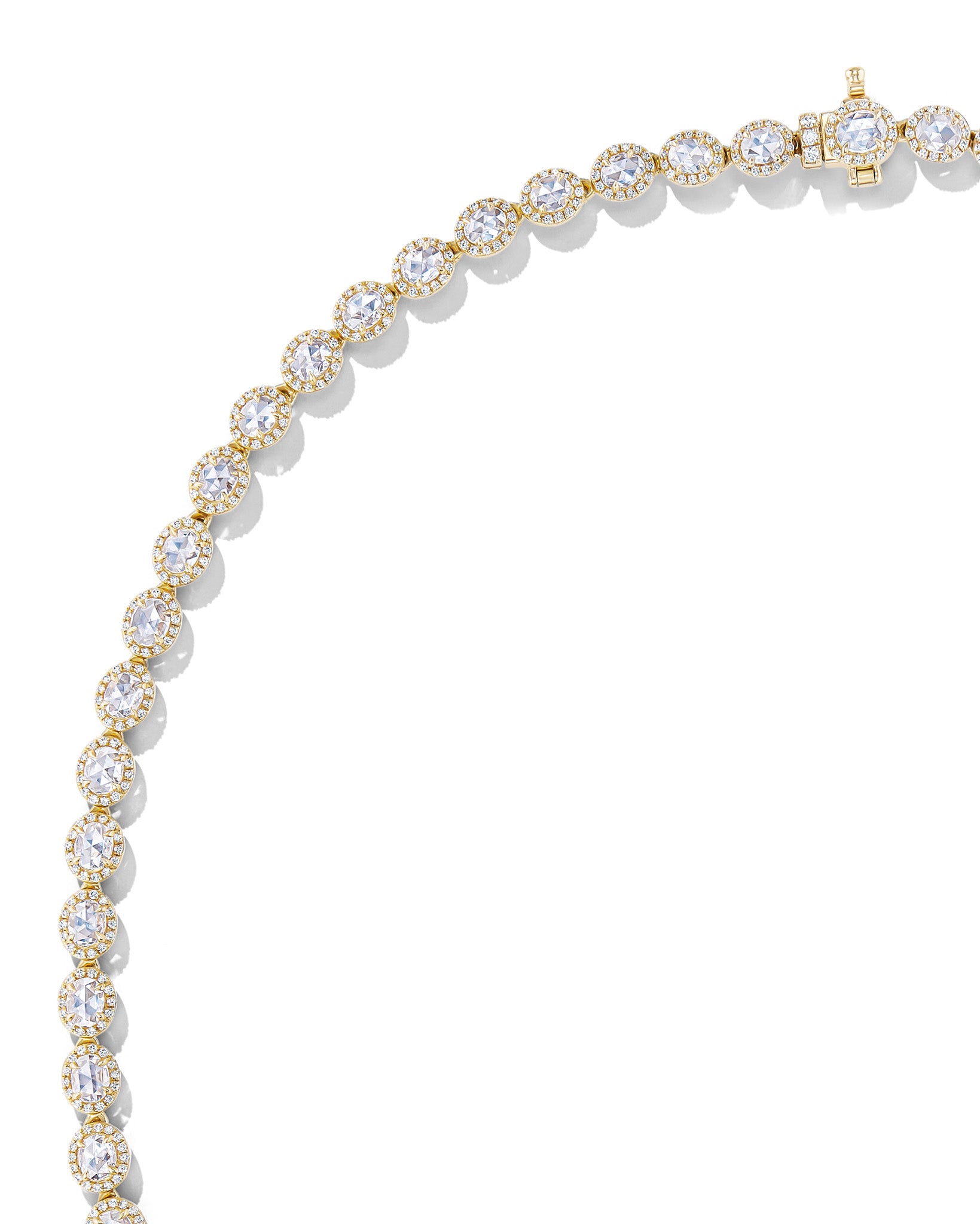 Scallop Diamond Tennis Necklace