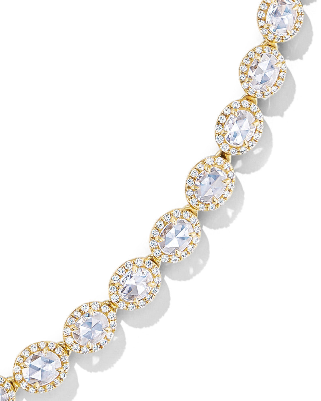 Image of Scallop Diamond Tennis Necklace