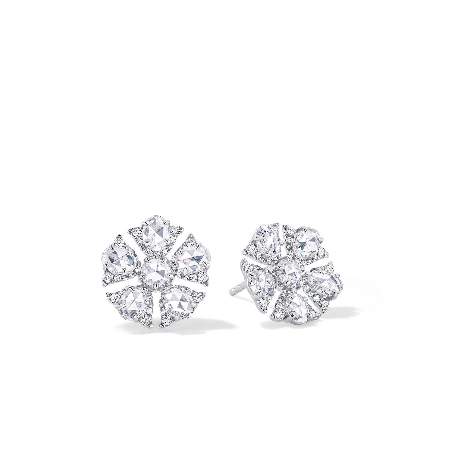 Tulip Diamond Stud Earrings