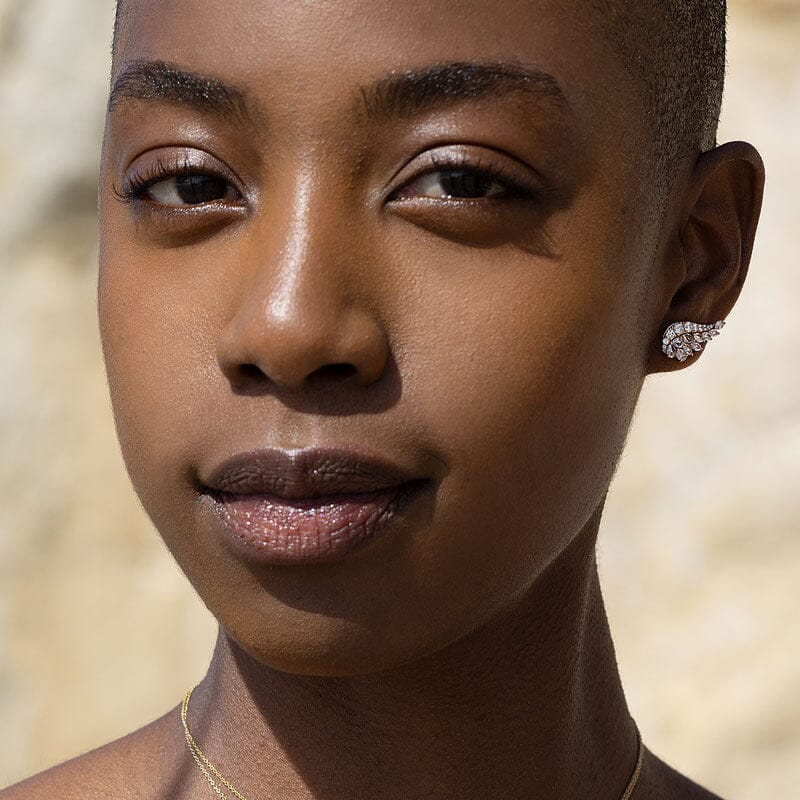 Image of 64Facets Diamond Angel Wing Crawler Earrings