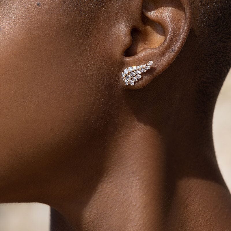 Image of 64Facets Diamond Angel Wing Crawler Earrings