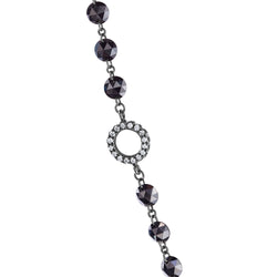 Image of black diamond chain with pave diamond jump ring