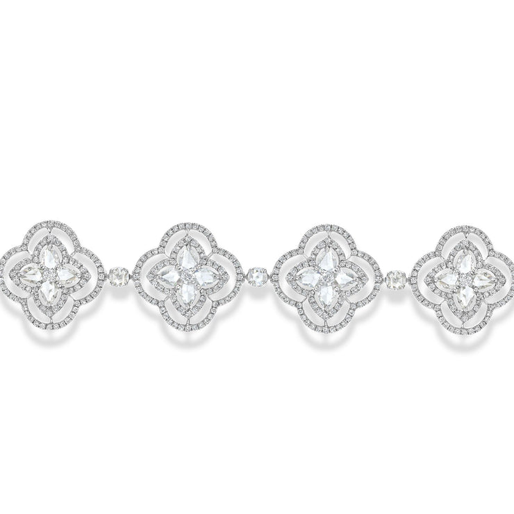 64facets Blossom Diamond Tennis Bracelet set in 18k gold
