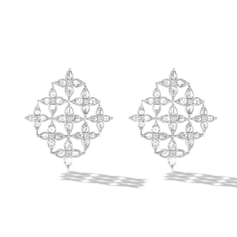 64Facets diamond earrings in 18k gold