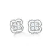 64Facets Blossom Diamond Stud Earrings set in 18k 