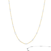 64Facets Briolette Diamond Necklace in 18k Yellow Gold