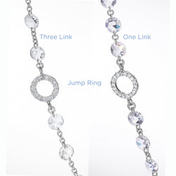Image of 64Facets Rose Cut Diamond Chain Necklace in Platinum and 18K Gold