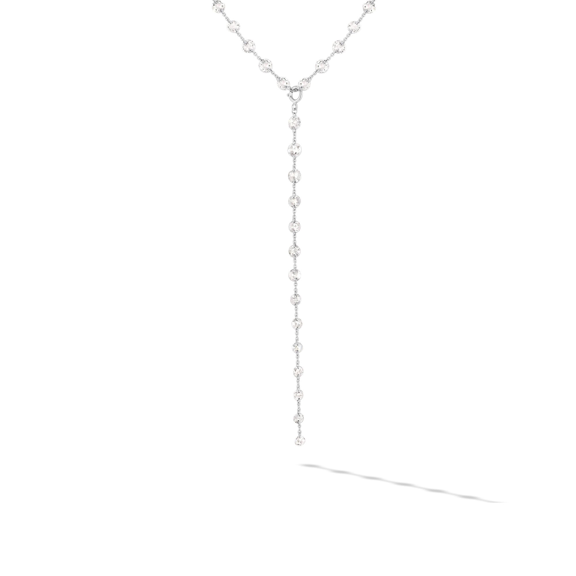 Image of 64facets rose cut diamond lariat extension for necklaces
