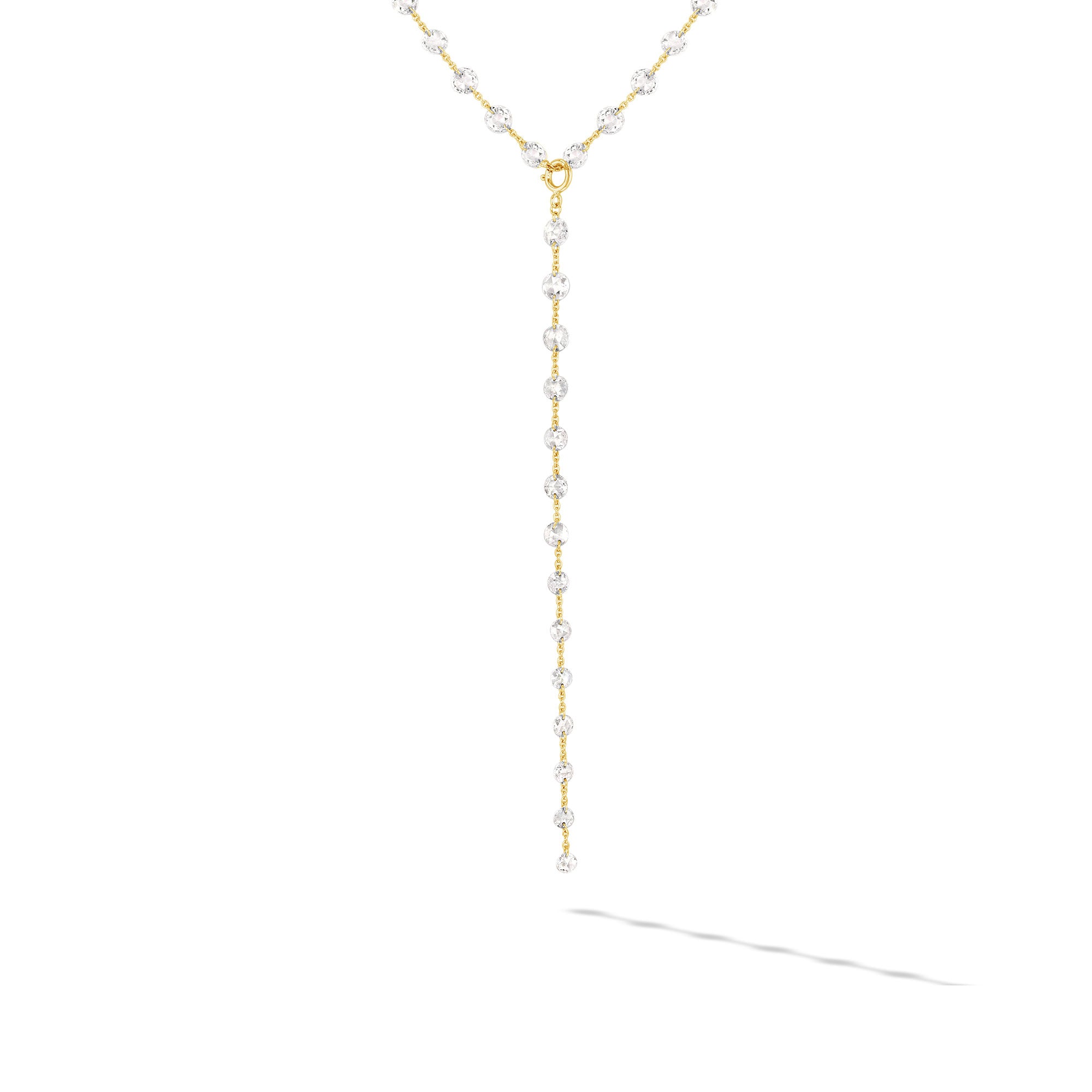 Image of 64facets rose cut diamond lariat extension for necklaces