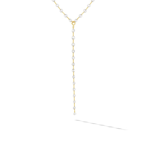 64facets rose cut diamond lariat extension for necklaces