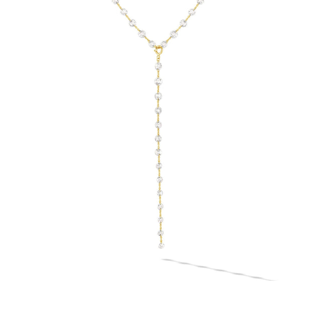 64facets rose cut diamond lariat extension for necklaces