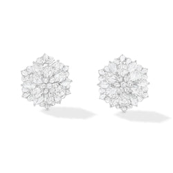 Image of 64Facets Rose cut diamond stud earrings set in 18k gold