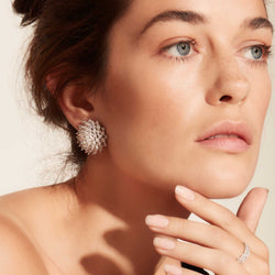 Image of Diamond Spiked Stud Earrings from the Eclat Collection. 64Facets Fine Diamond Jewelry. 