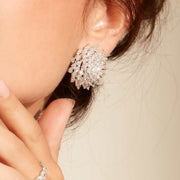 Rose Cut Diamond Spiked Stud Earrings from the Eclat Collection. 64Facets Fine Diamond Jewelry.