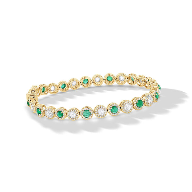 Emerald and silver bracelet - TigerLily Jewellery