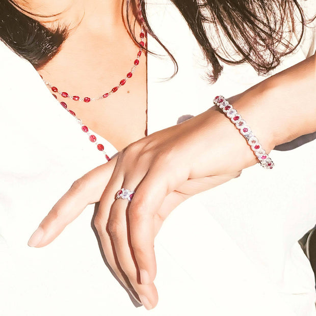 Diamond and Ruby Tennis Bracelet - Pearson's Jewelry