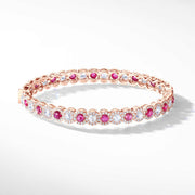 64Facets Ruby and Diamond Bangle Bracelet in 18K Gold