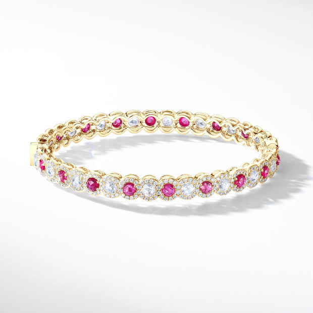 14K Gold Diamond and Ruby Tennis Bracelet - Stein B164Ruby
