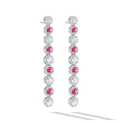 Image of 64Facets Ruby and Diamond Drop Dangle Earrings in 18K Gold