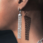 Flat Briolette Diamond Tassel Earrings