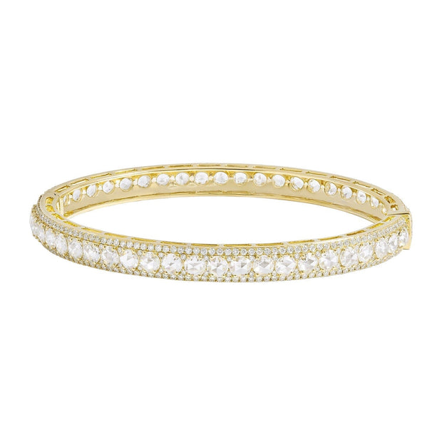 64facets linear diamond bangle bracelet 