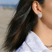 64Facets Rose Cut diamond stud earrings