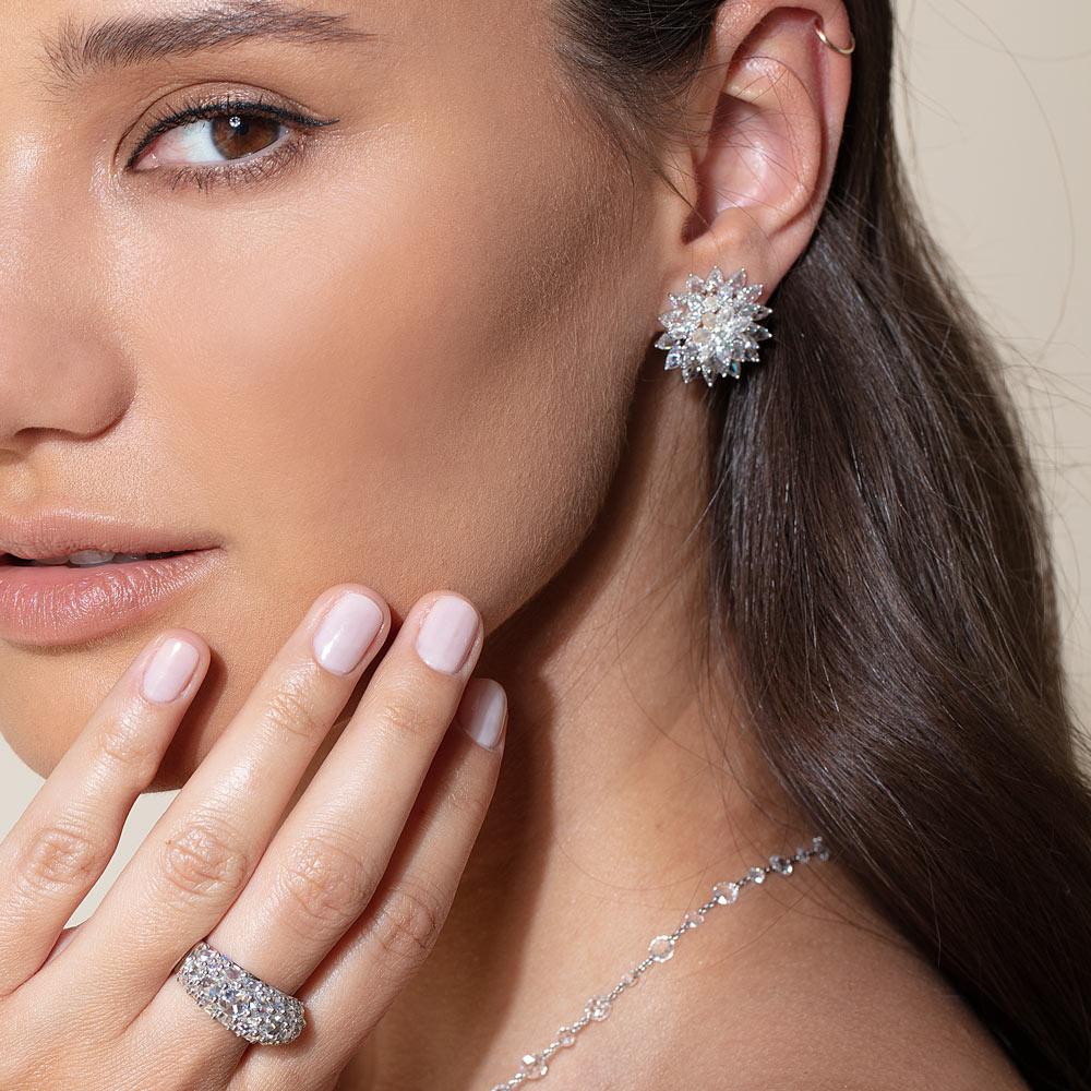 Image of 64Facets Rose Cut diamond stud earrings