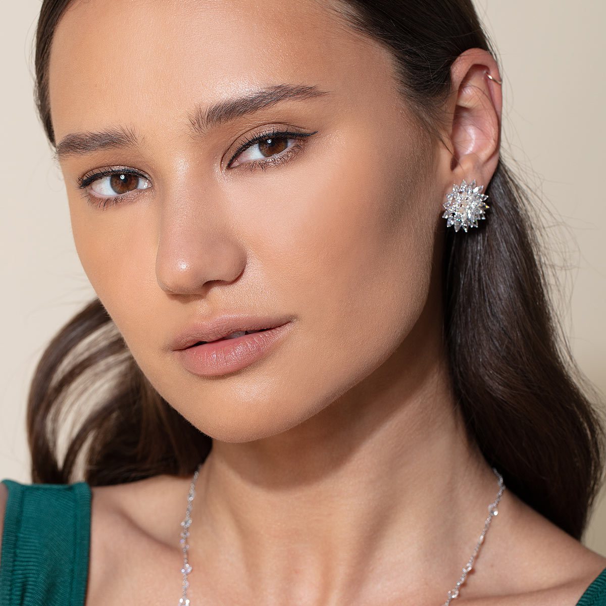 Image of 64Facets Rose Cut diamond stud earrings