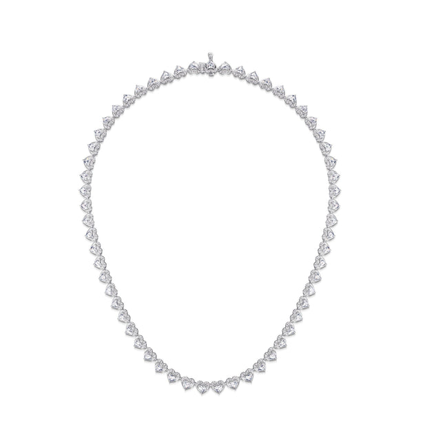 9.02 Carat Total Diamond Riviera Necklace in 18 Karat White Gold | Heritage  Gem Studio | Buy at TrueFacet