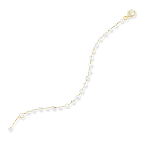 64Facets rose-cut diamond chain bracelet in 18k gold