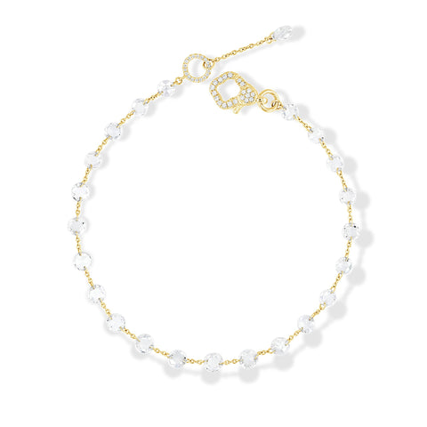 64Facets rose-cut diamond chain bracelet in 18k gold