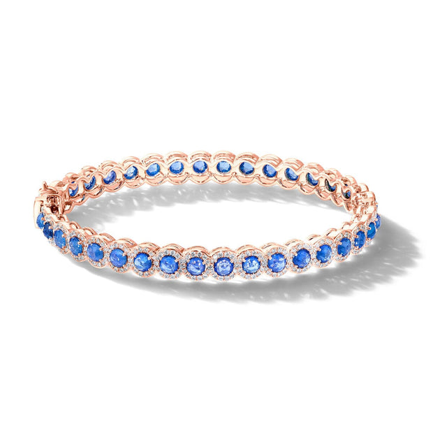 64Facets Sapphire and Diamond Bangle Bracelet from the Elements Collection