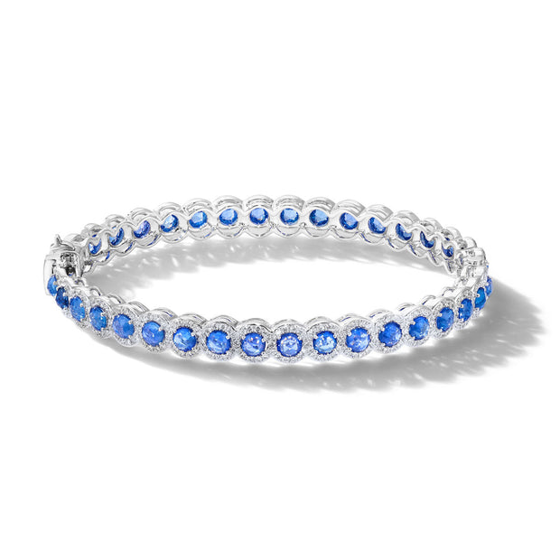 64Facets Sapphire and Diamond Bangle Bracelet from the Elements Collection